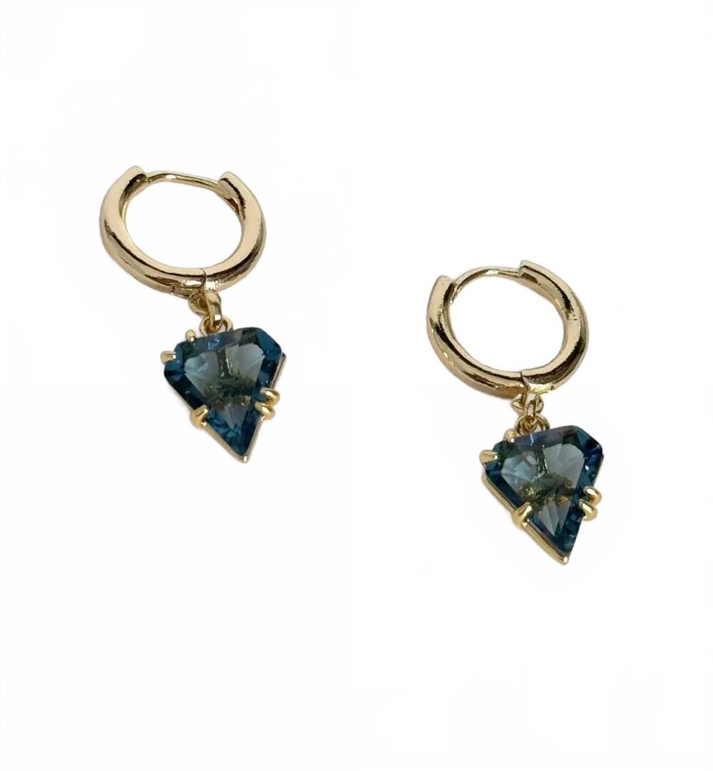 NEW TRAMPS+THIEVES women's prism earrings in blue